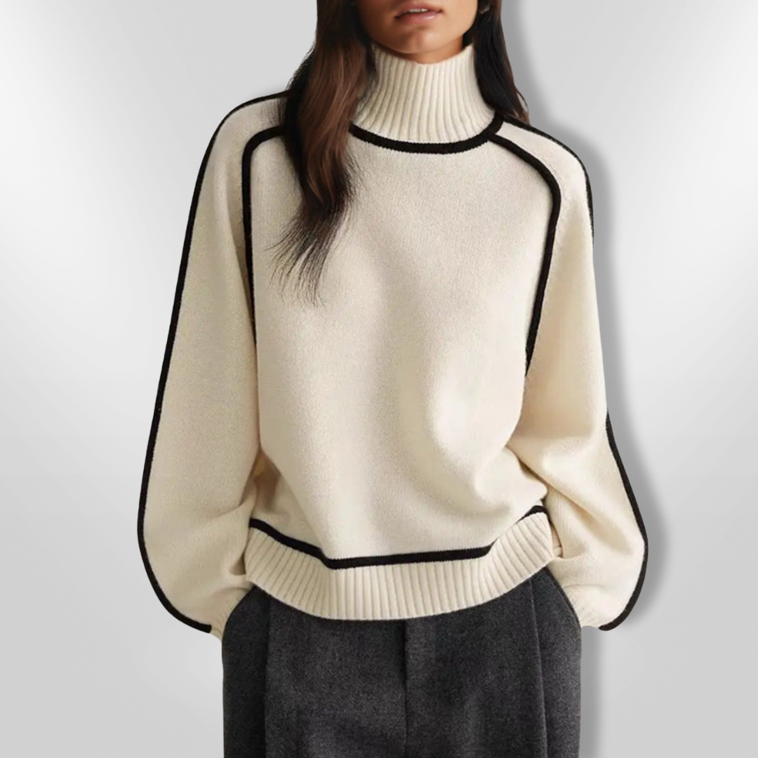 CLAIRE | Pull col roulé élégant