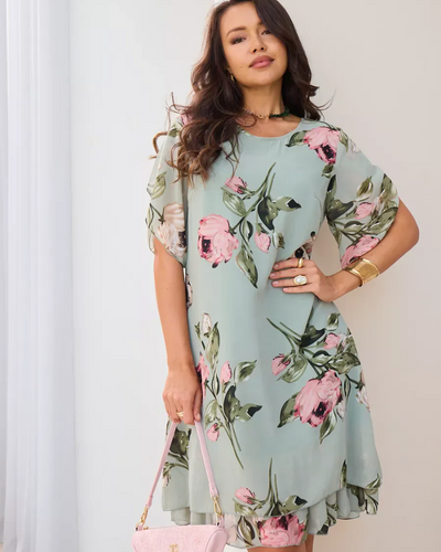 AMELIN - Robe élégante en mousseline