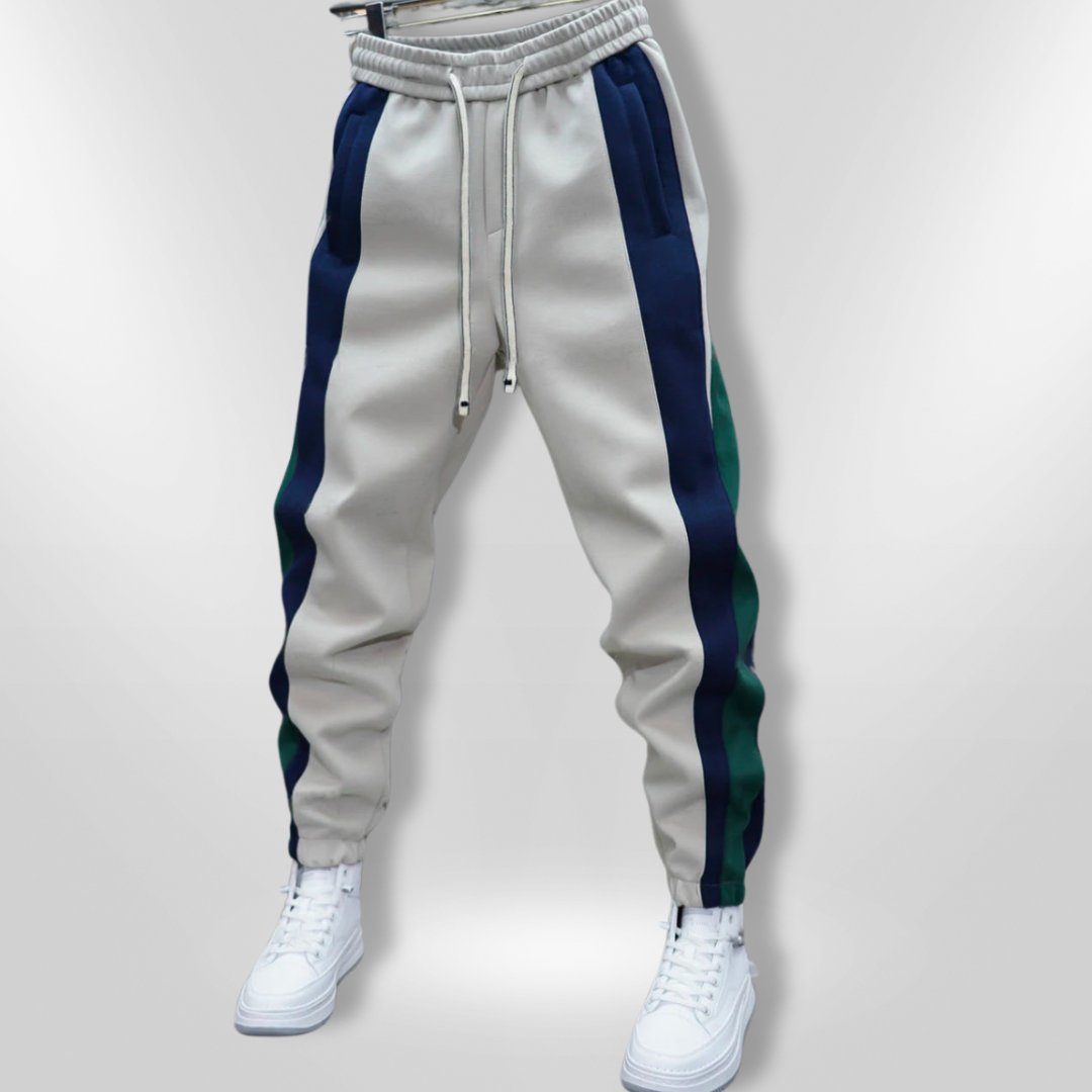 SIMON | Pantalon Tendance à Rayures Contrastées