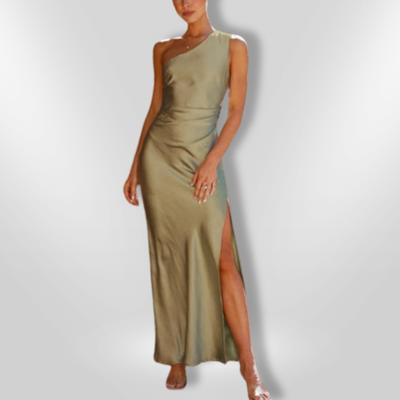 DELPHINE | Robe Sexy À Fente Asymétrique