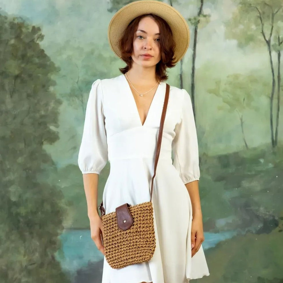 Céleste sac en paille tressée
