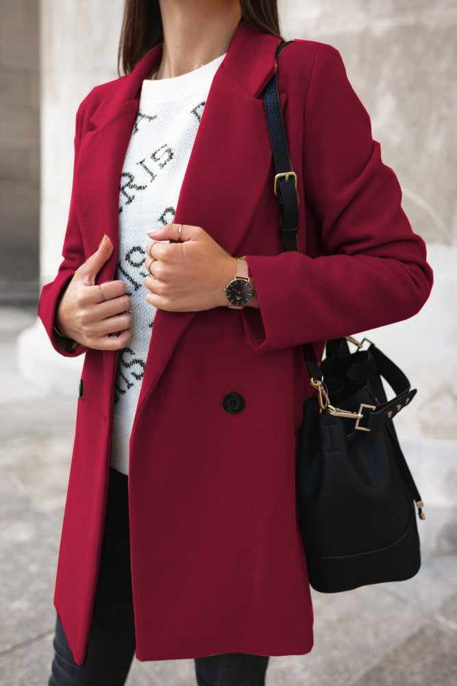 Manteau Classique | Laine Mélangée | Ligne Structurée