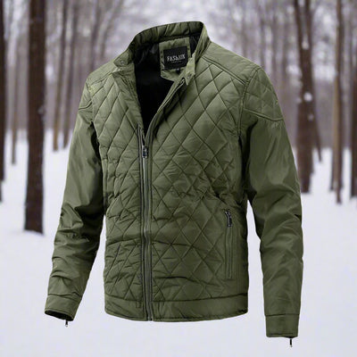 Veste matelassée homme – Coupe slim – Isolante légère – Col montant – Poches zippées