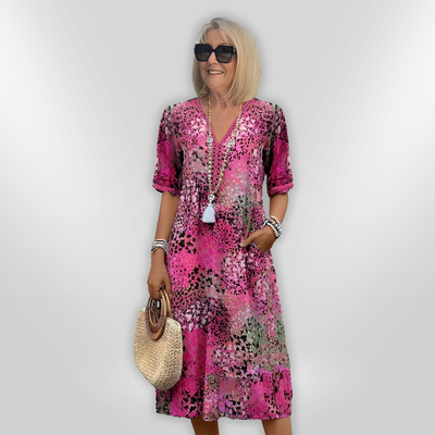 FELICIA | robe midi vibrante