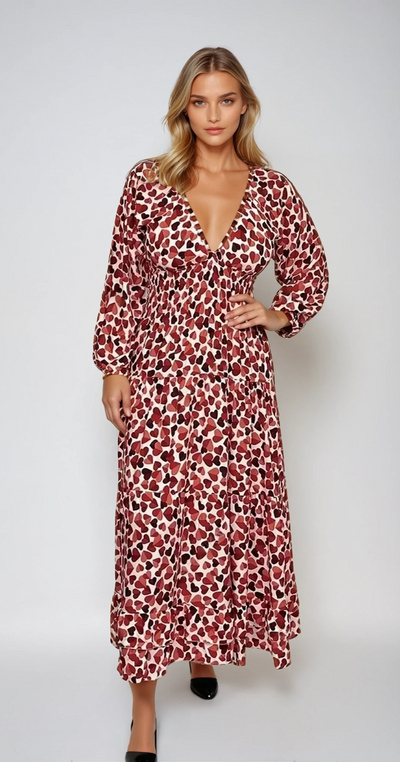 Chloé - Robe Midi Smockée Pour Une Élégance