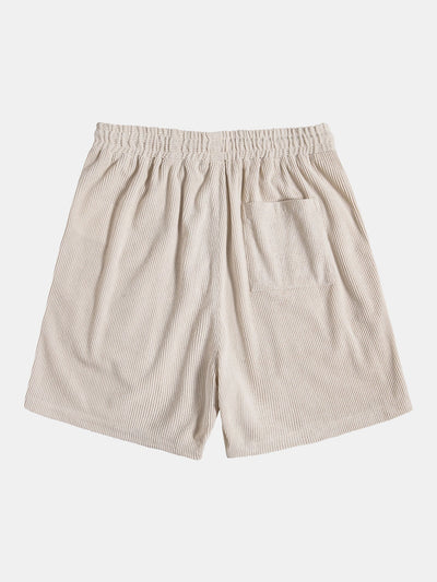 Ensemble Estival : Chemise à Manches Courtes en Velours Côtelé & Short
