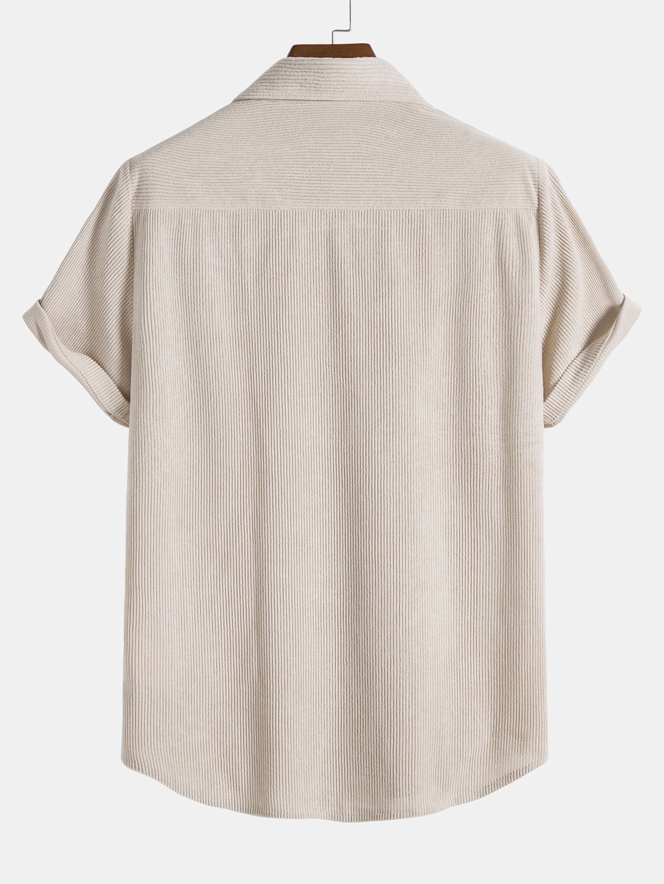 Ensemble Estival : Chemise à Manches Courtes en Velours Côtelé & Short