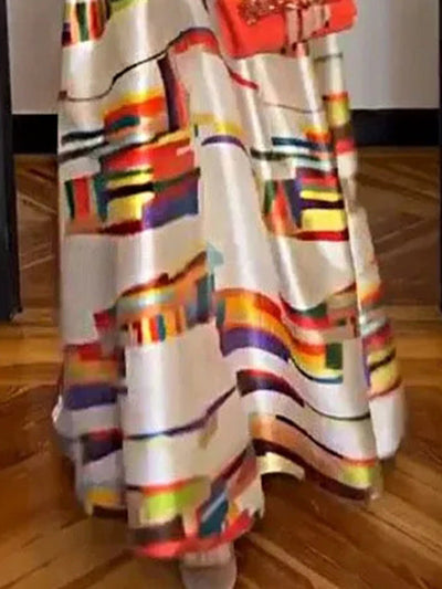 Isabeau | Robe Maxi à Imprimé Géométrique