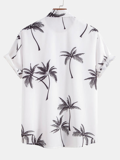 Ensemble Plage : Chemise à Palmiers & Short de Bain Rayé