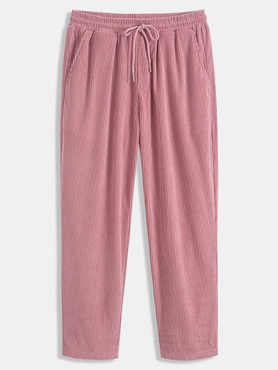 Chemise à capuche en velours côtelé colorblock coupe décontractée et pantalon droit en velours côtelé