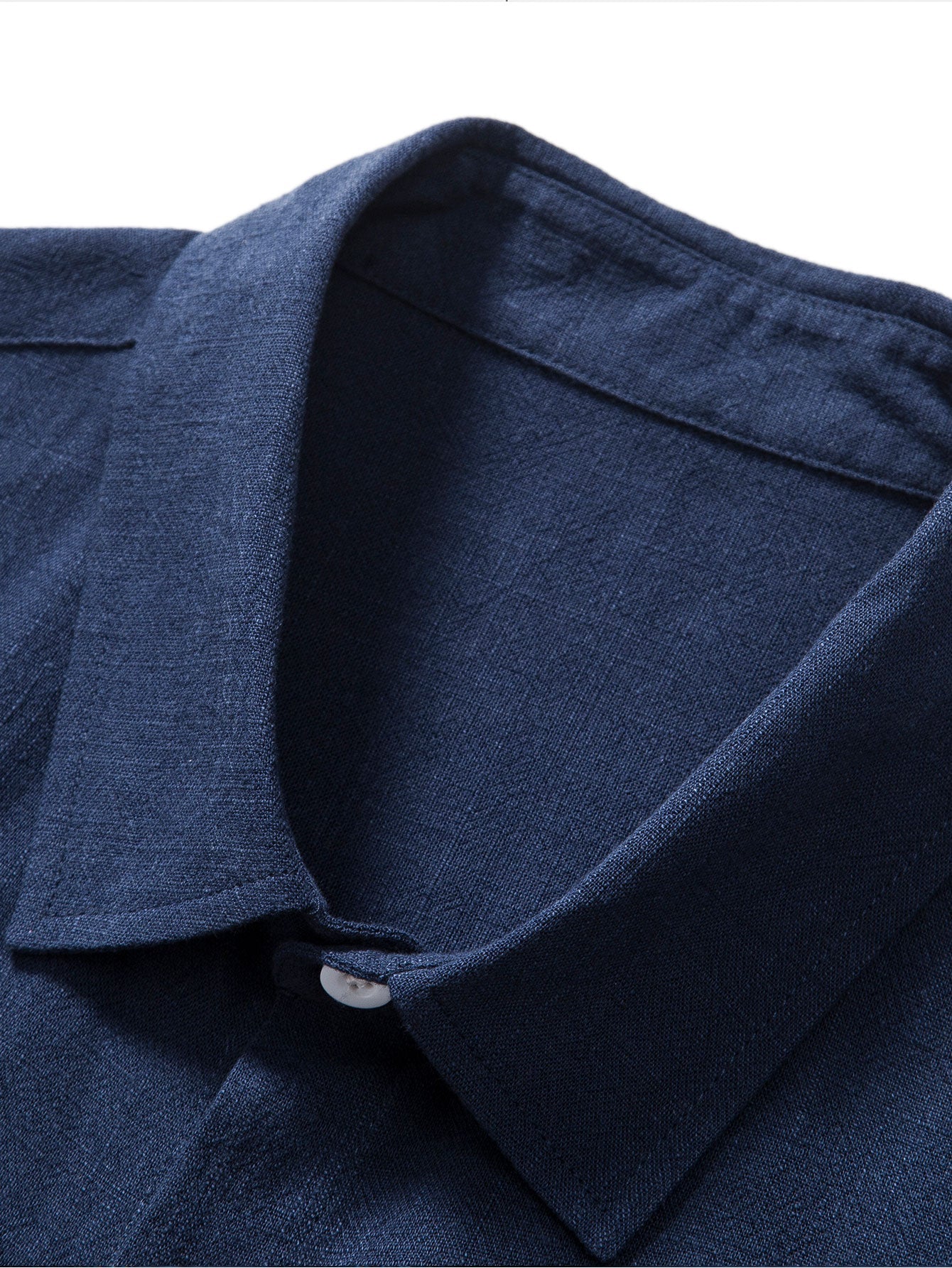 Chemise boutonnée en mélange de lin et rayonne et pantalon droit en lin