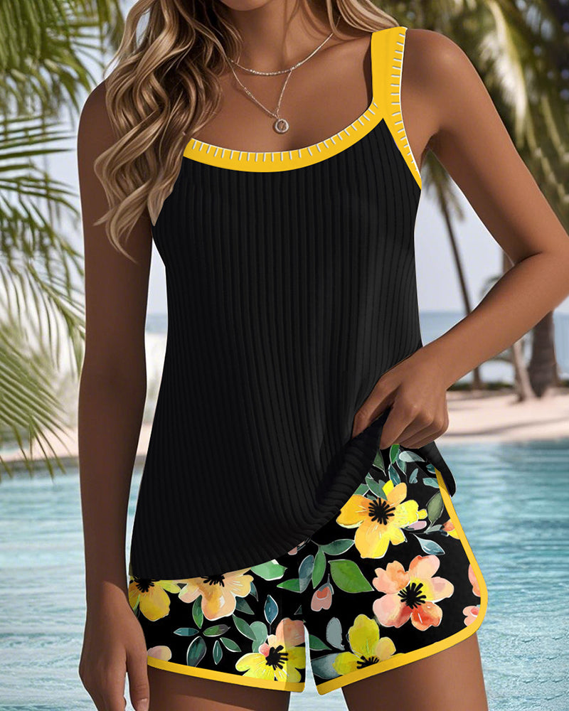 Sandra | Ensemble Tankini Élégant Deux Pièces