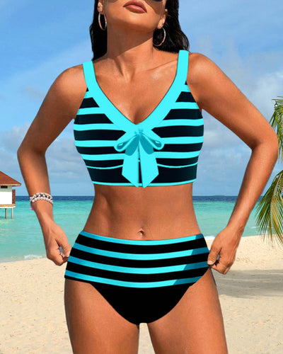 Calypso™ | Bikini taille haute à rayures