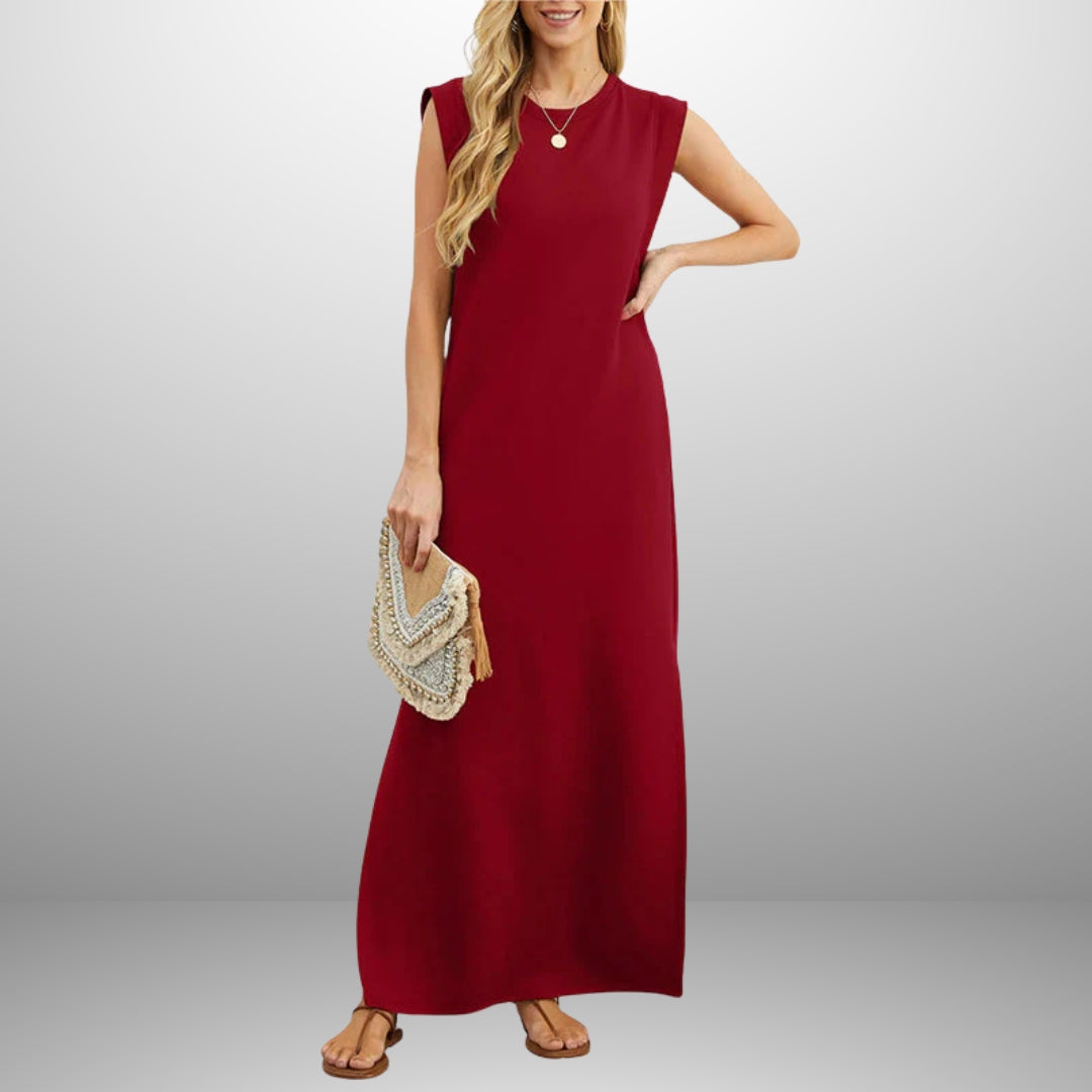 EMMA | Robe Longue Fluide Anti-Crease
