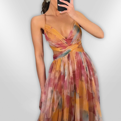 ELÉNA | Robe Longue Élégante à Imprimé Floral