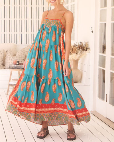 Robe Tendance Bretelles Imprimé