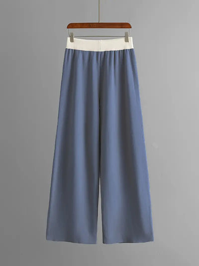 Harper™ - Ensemble élégant de haut en tricot à manches longues et pantalon avec décolleté en V