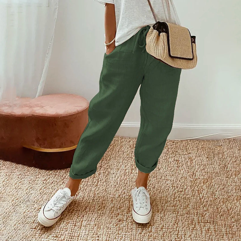 Sophie™ | Pantalon Décontracté en Lin Doux