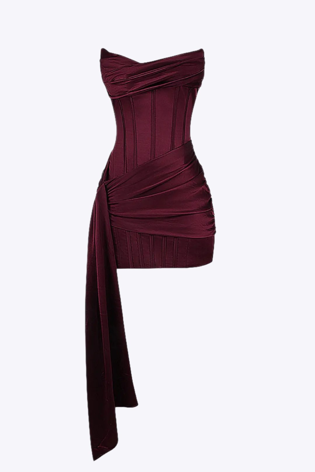Brooklyn - Mini-robe élégante sans manches en satin pour femme