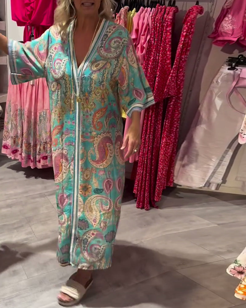 Robe Bohème Imprimée Décontractée