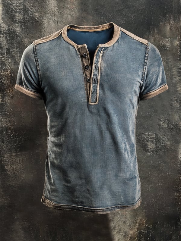 Henry™ | Haut Henley décontracté à blocs de couleurs