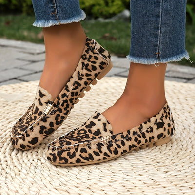 Jaya – Mocassins léopard souples et confortables