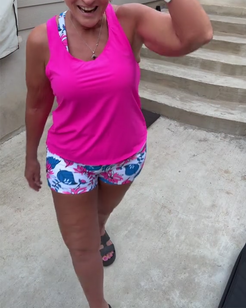 Maillot de Bain Imprimé Deux-Pièces
