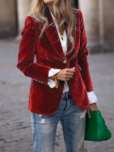 Bellini™ | Blazer en Velours Élégant