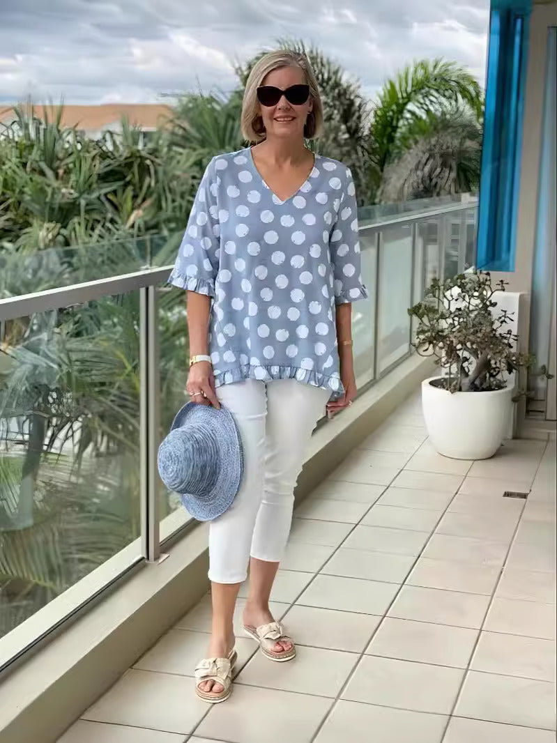 Lave™ | Blouse élégante à col en V