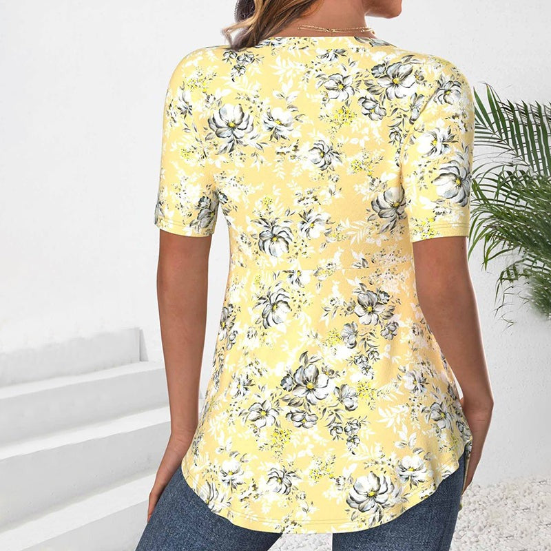 Blouse Élégante À Imprimé Floral