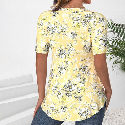 Blouse Élégante À Imprimé Floral