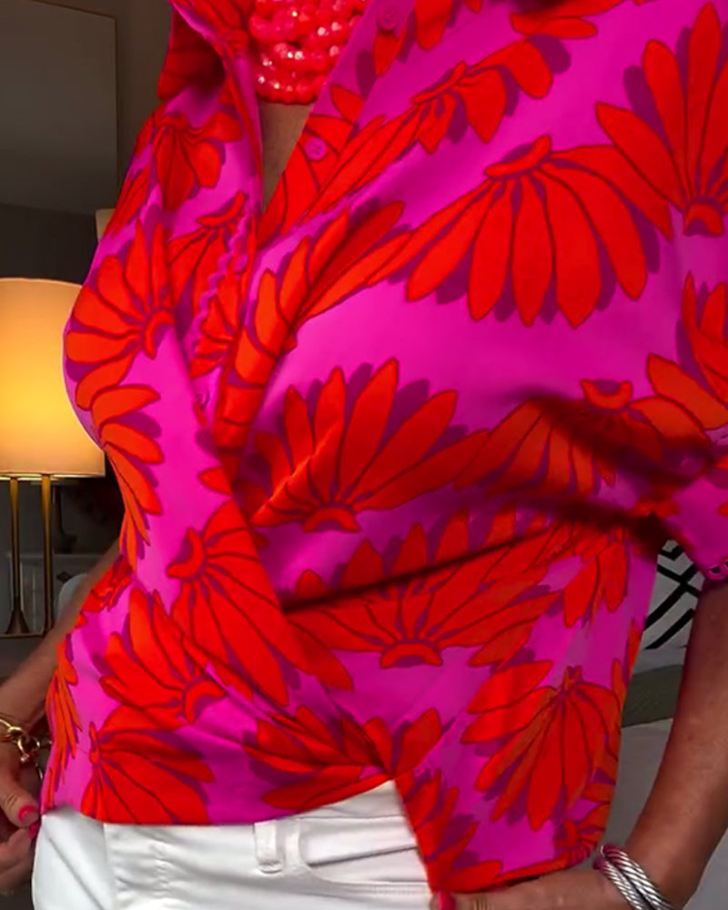 Blouse Mode Col Imprimée