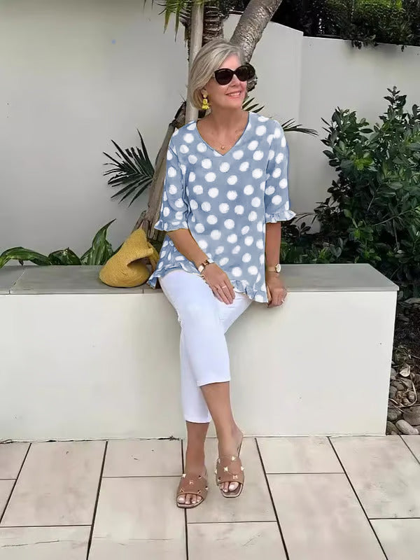 Lave™ | Blouse élégante à col en V