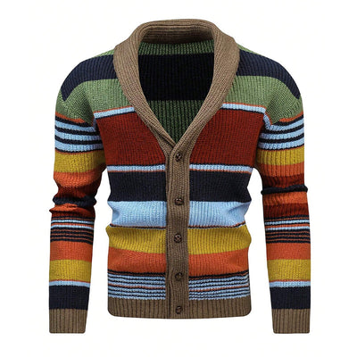 Ugo | Veste tricotée colorblock pour hommes