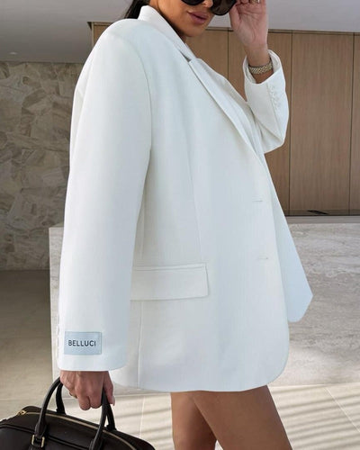 Ensemble deux pièces blazer tendance et jupe-short