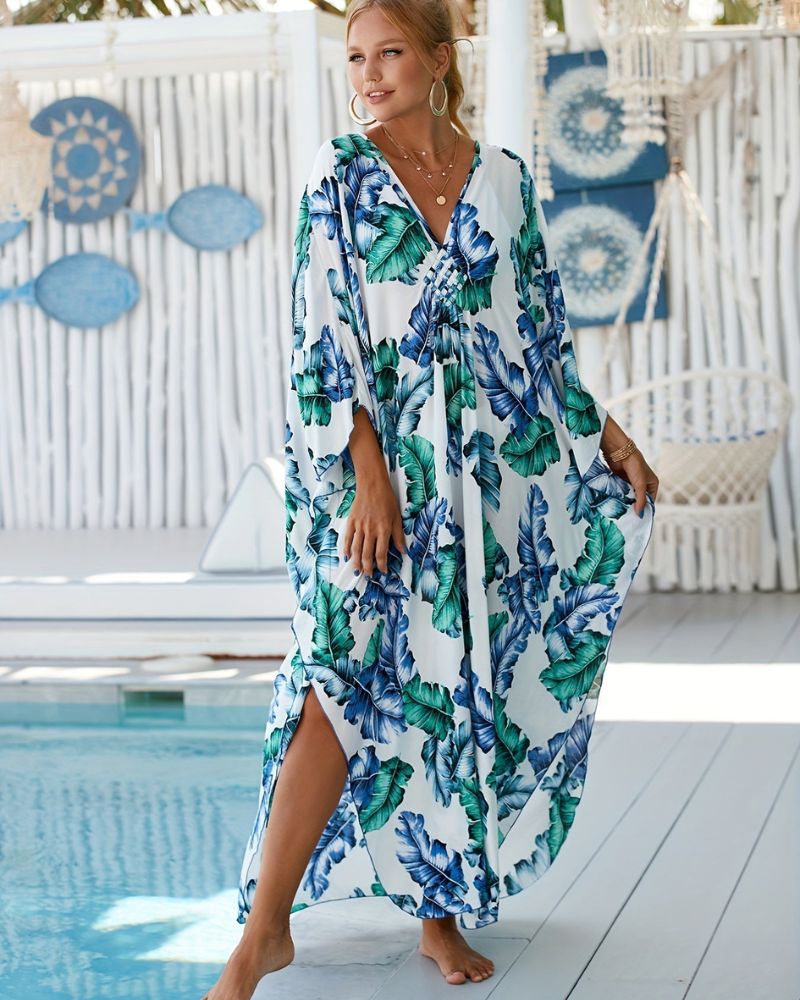 BAMBOO - ROBE MAXI TROPICALE