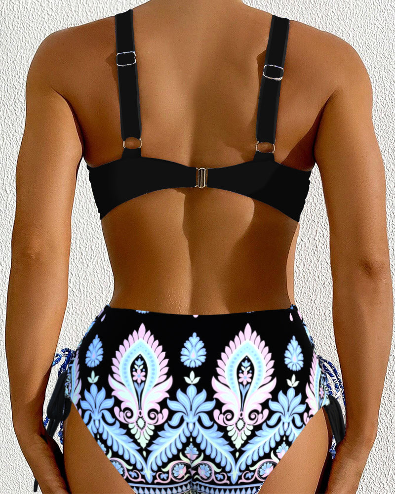 Maillot de Bain Sexy BH Deux Pièces Taille Haute
