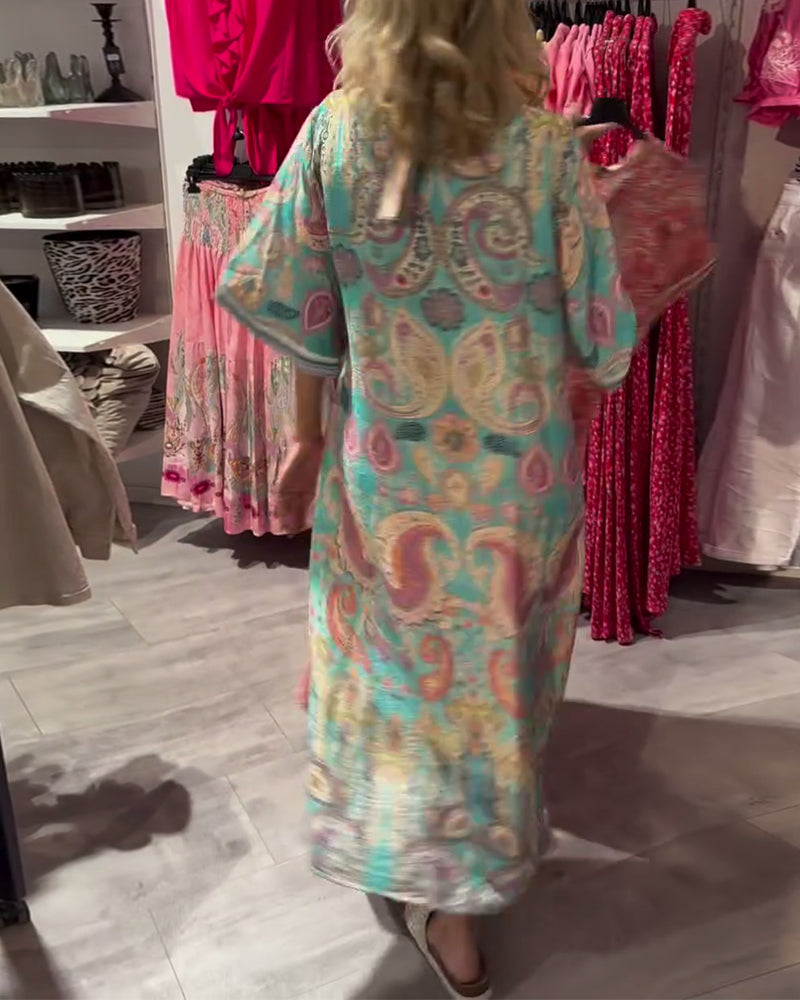 Robe Bohème Imprimée Décontractée