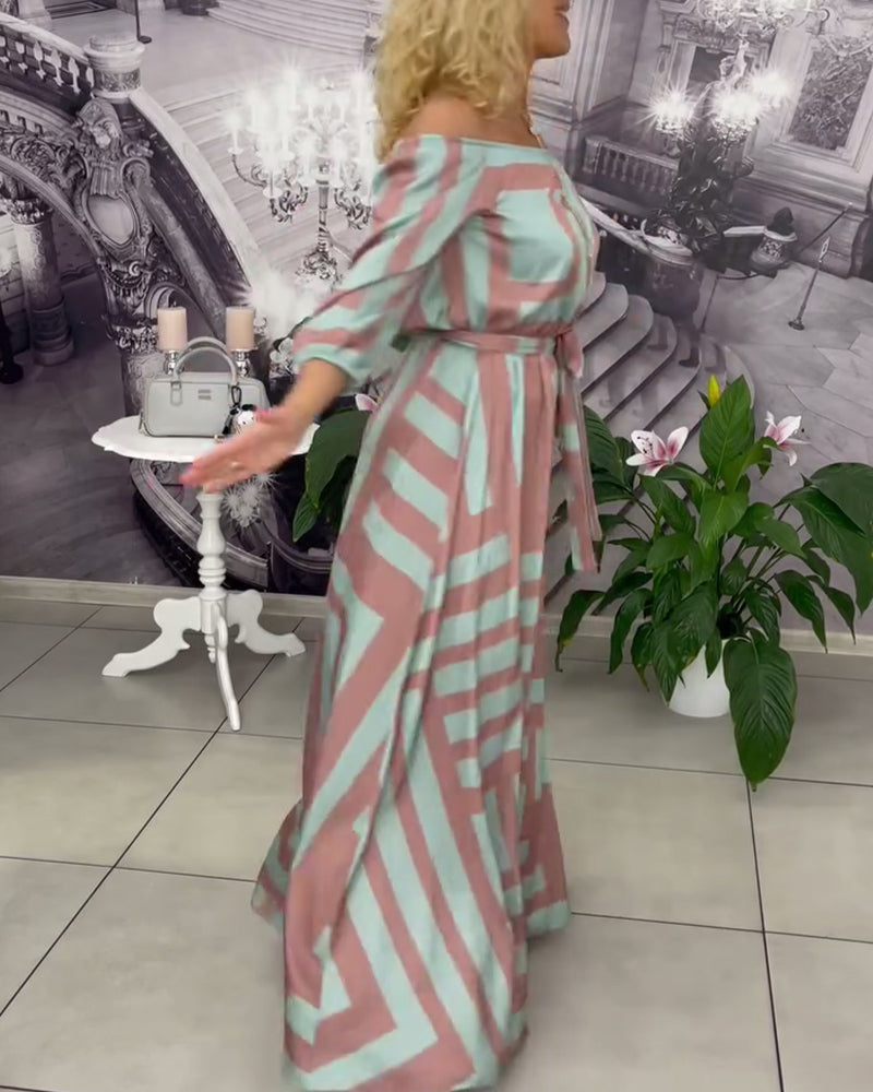 Kleid Modisch und Elegant Bedruckt