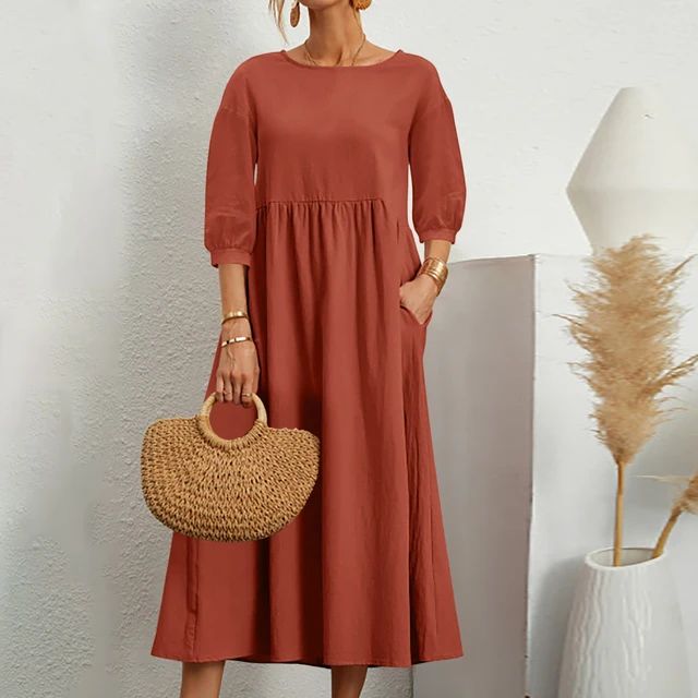 Maëlle - Robe Midi Élégante En Tissu De Haute Qualité