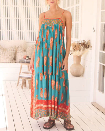 Robe Tendance Bretelles Imprimé