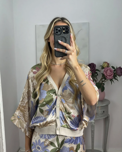 MAIAN - TOP EN SOIE À FLEURS