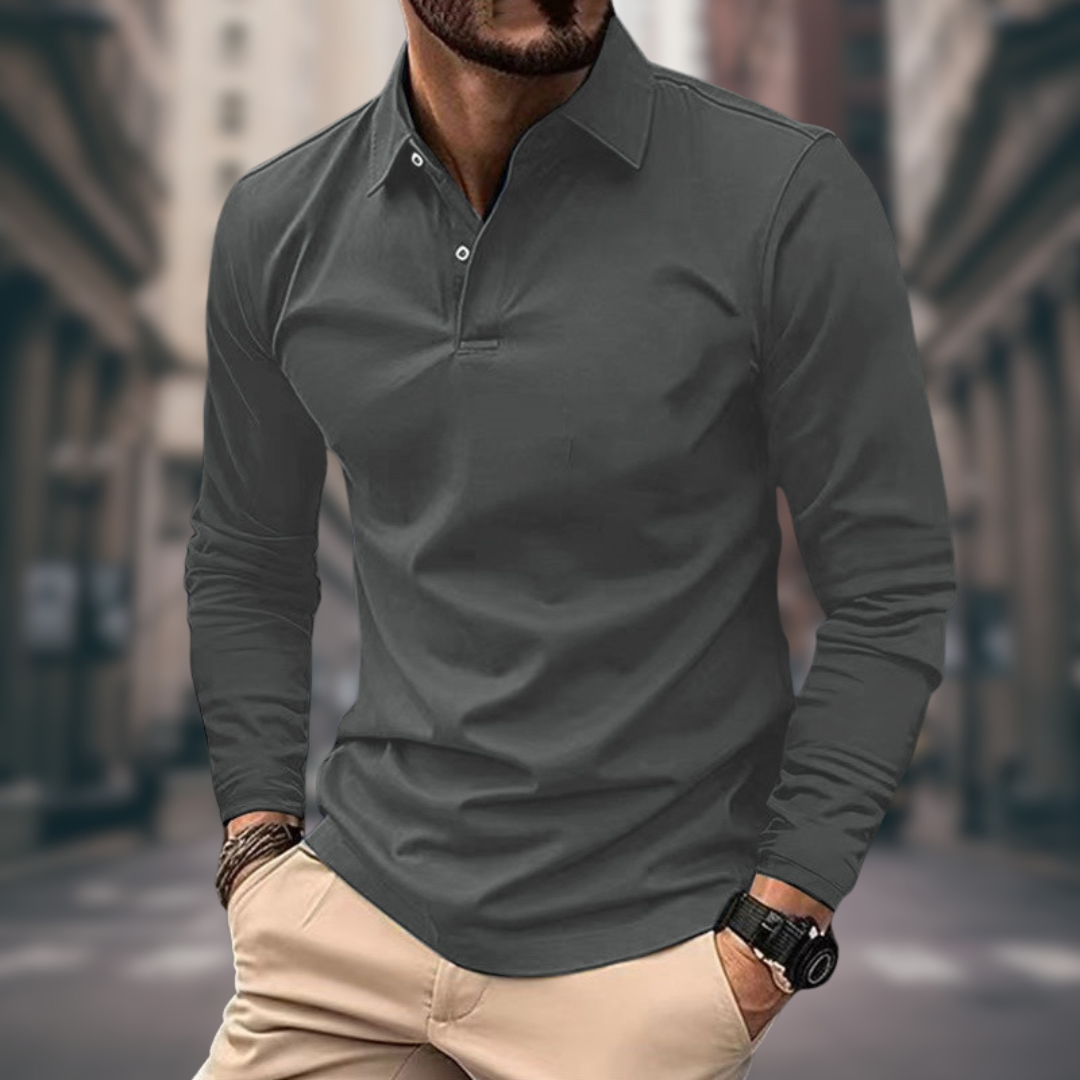 RALPH | POLO À MANCHES LONGUES EN STYLE DÉCONTRACTÉ