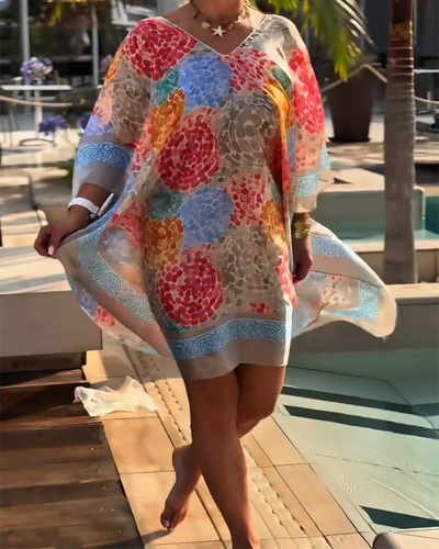 Tunique de Plage Resort Imprimée Maillot de Bain