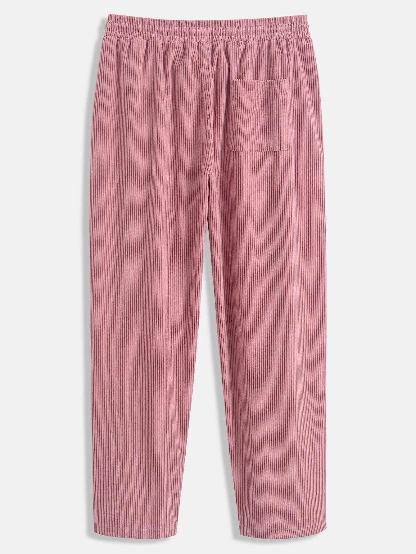 Chemise à capuche en velours côtelé colorblock coupe décontractée et pantalon droit en velours côtelé
