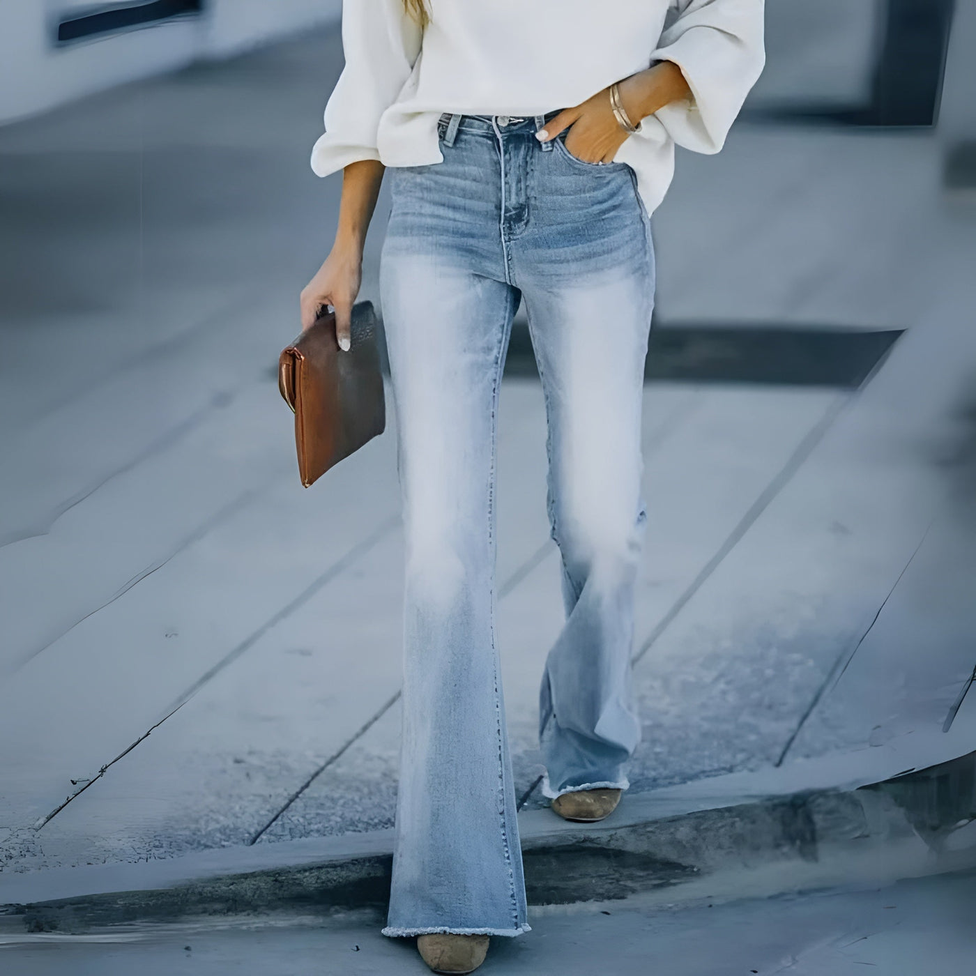 Léna™ | Jean Évasé Taille Haute