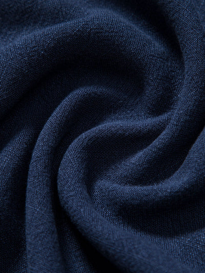 Chemise à Boutons en Lin et Rayonne Mélangés