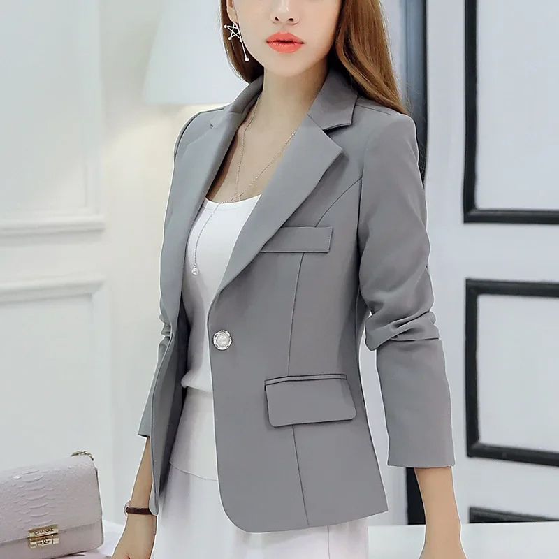 Blazer Femme – Coupe Cintrée – Silhouette Structurée – Fermeture Un Bouton
