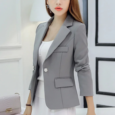 Blazer Femme – Coupe Cintrée – Silhouette Structurée – Fermeture Un Bouton