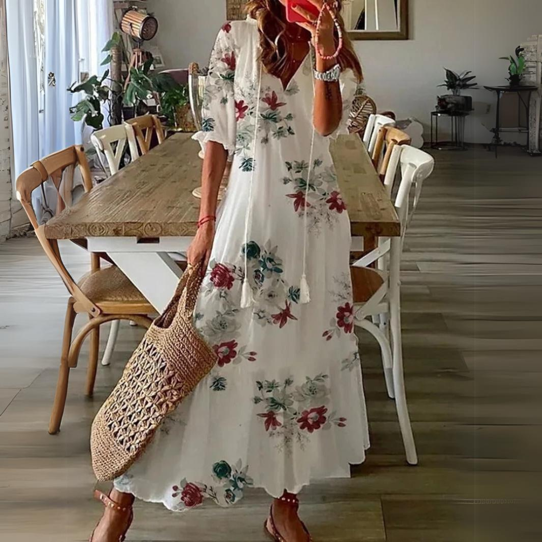 Éléanor - Maxi-Robe Fleurie Pour Les Événements De L'Été